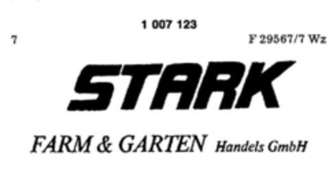 STARK FARM & GARTEN Handels GmbH Logo (DPMA, 04.01.1980)