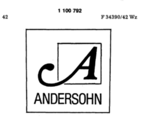 A ANDERSOHN Logo (DPMA, 07.05.1986)