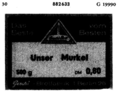 Unser Murkel Das Beste vom Besten Logo (DPMA, 06.08.1970)