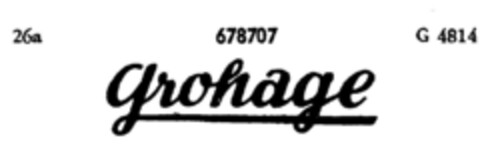 Grohage Logo (DPMA, 09/27/1954)
