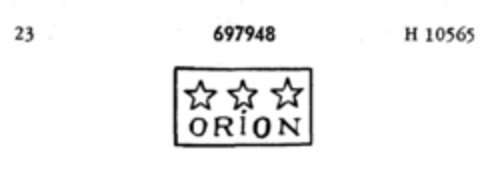 ORION Logo (DPMA, 06.09.1955)