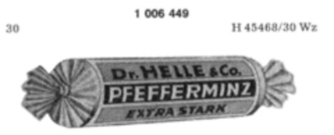 Dr. Helle&Co PFEFFERMINZ EXTRA STRAK Logo (DPMA, 17.03.1979)