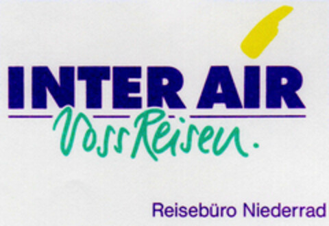 INTER AIR Voss Reisen Reisebüro Niederrad Logo (DPMA, 05.06.1990)