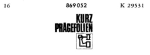 KURZ PRÄGEFOLIEN Logo (DPMA, 13.02.1969)