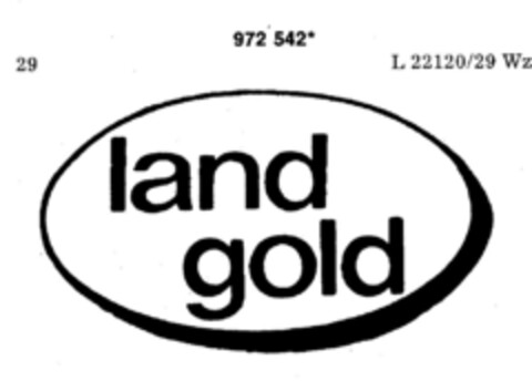 land gold Logo (DPMA, 23.12.1977)
