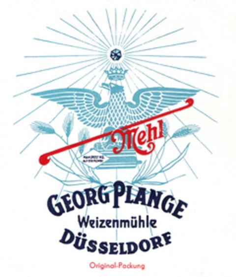 GEORG PLANGE Weizenmühle DÜSSELDORF Logo (DPMA, 29.07.1938)