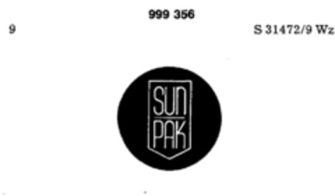 SUN PAK Logo (DPMA, 10.11.1977)