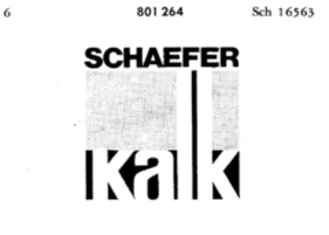 SCHAEFER kalk Logo (DPMA, 07.04.1964)