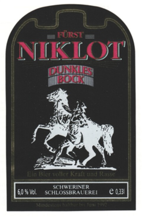 FÜRST NIKLOT Logo (DPMA, 16.12.1991)