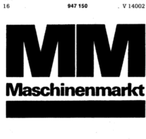 MM Maschinenmarkt Logo (DPMA, 19.05.1973)