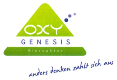 OXY GENESIS BIOREAKTOR anders denken zahlt sich aus Logo (DPMA, 25.03.2011)