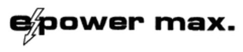 e power max. Logo (DPMA, 14.07.2011)