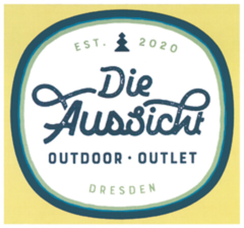 EST. 2020 Die AusSicht OUTDOOR · OUTLET DRESDEN Logo (DPMA, 30.05.2020)