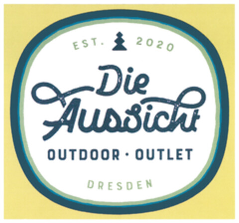 EST. 2020 Die AusSicht OUTDOOR · OUTLET DRESDEN Logo (DPMA, 05/30/2020)