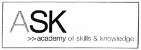 ASK academy of skills & knowledge Logo (DPMA, 11.01.2006)