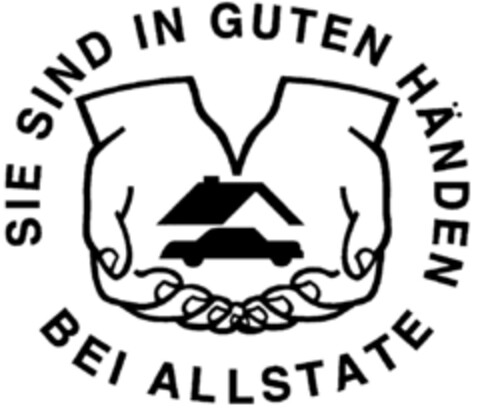 SIE SIND IN GUTEN HÄNDEN BEI ALLSTATE Logo (DPMA, 18.03.1996)