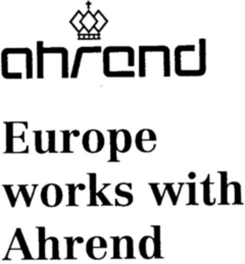 ahrend Europe works with Ahrend Logo (DPMA, 16.12.1997)