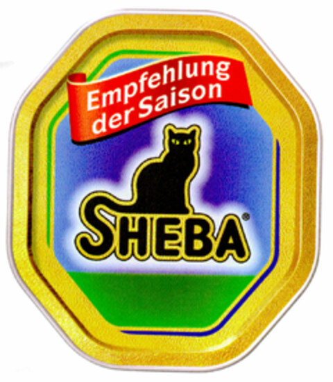 Empfehlung der Saison SHEBA Logo (DPMA, 06.04.1999)