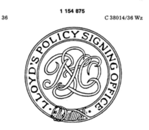 LLOYD'S POLICY SIGNING OFFICE Logo (DPMA, 23.08.1988)