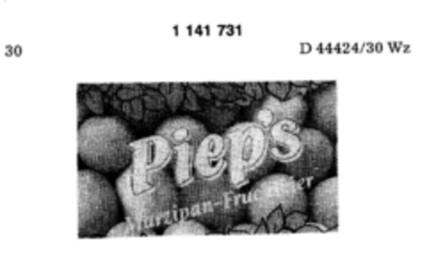 Piep`s Marzipan-Fruchteier Logo (DPMA, 10.03.1988)