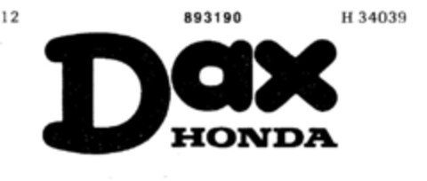 Dax HONDA Logo (DPMA, 18.02.1970)