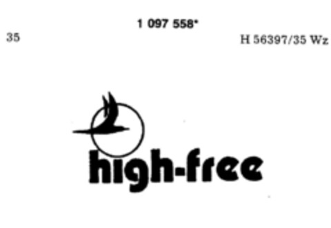 high-free Logo (DPMA, 17.07.1986)