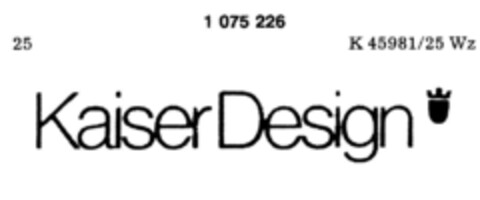 Kaiser Design Logo (DPMA, 12.07.1983)