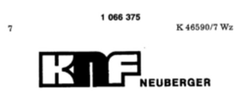 KNF NEUBERGER Logo (DPMA, 19.01.1984)