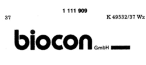 biocon GmbH Logo (DPMA, 07.03.1986)