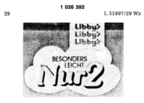 Libby`s Libby`s Libby`s BESONDERS LEICHT Nur2 Logo (DPMA, 26.10.1977)