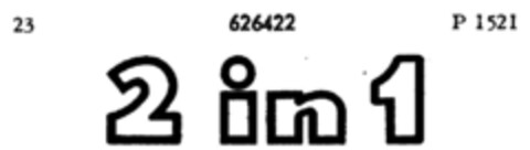 2 in 1 Logo (DPMA, 15.05.1951)