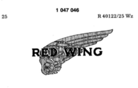RED WING Logo (DPMA, 09.07.1982)