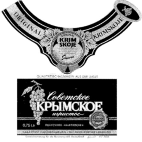 ORIGINAL KRIMSKOJE Logo (DPMA, 04.10.1976)