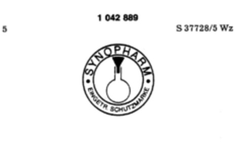 SYNOPHARM EINGETR. SCHUTZMARKE Logo (DPMA, 06.07.1982)