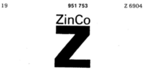 Zin Co Z Logo (DPMA, 17.01.1976)