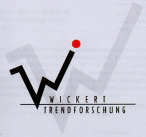 WICKERT TRENDFORSCHUNG Logo (DPMA, 02/26/2001)