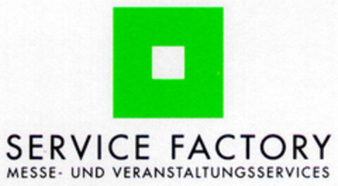 SERVICE FACTORY MESSE- UND VERANSTALTUNGSSERVICE Logo (DPMA, 03/12/2001)