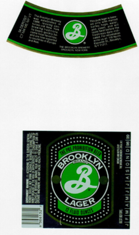 BROOKLYN LAGER Logo (DPMA, 03.08.2001)