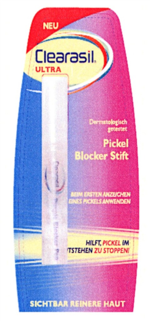 Clearasil. Pickel Blocker Stift Logo (DPMA, 01.10.2008)