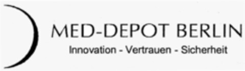 MED-DEPOT BERLIN Innovation - Vertrauen - Sicherheit Logo (DPMA, 09.06.2009)