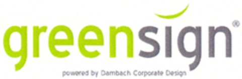 greensign powered by Dambach Corporate Design Logo (DPMA, 15.07.2009)