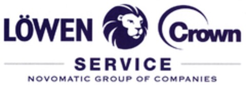 LÖWEN Crown SERVICE NOVOMATIC GROUP OF COMPANIES Logo (DPMA, 09.05.2012)