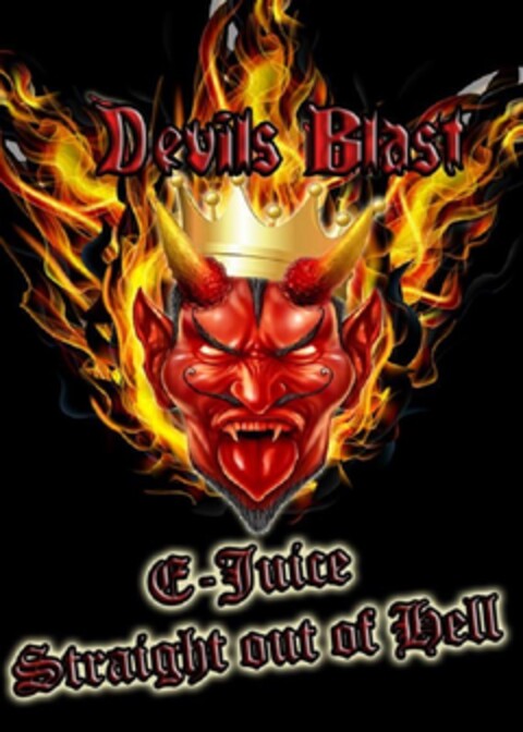 Devils Blast E-Juice Straight out of Hell Logo (DPMA, 13.03.2016)