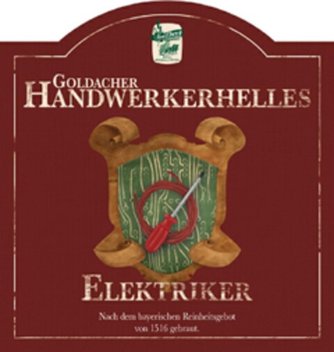 GOLDACHER HANDWERKERHELLES ELEKTRIKER Logo (DPMA, 26.08.2016)