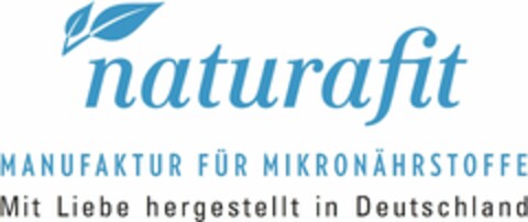 naturafit MANUFAKTUR FÜR MIKRONÄHRSTOFFE Mit Liebe hergestellt in Deutschland Logo (DPMA, 06.07.2022)