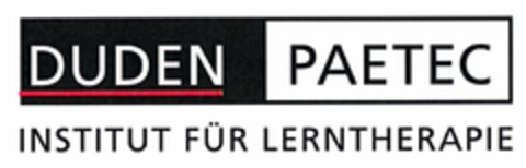 DUDEN PAETEC INSTITUT FÜR LERNTHERAPIE Logo (DPMA, 24.02.2005)