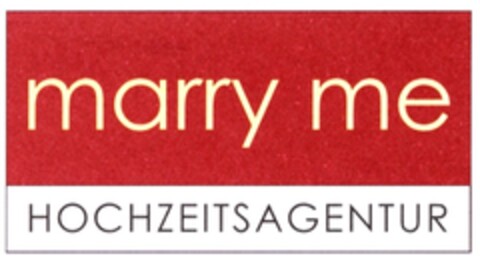 marry me HOCHZEITSAGENTUR Logo (DPMA, 25.10.2005)