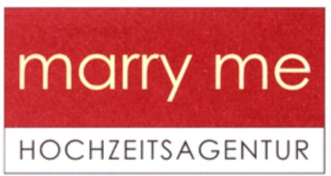 marry me HOCHZEITSAGENTUR Logo (DPMA, 10/25/2005)