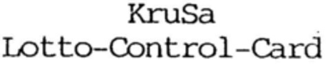 KruSa Lotto-Control-Card Logo (DPMA, 14.08.1996)