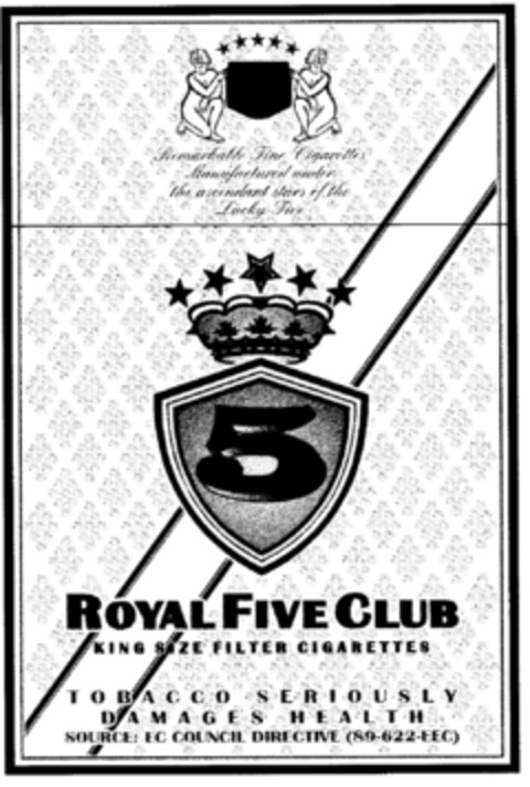 ROYAL FIVE CLUB KING SIZE FILTER CIGARETTES Logo (DPMA, 02/14/1997)